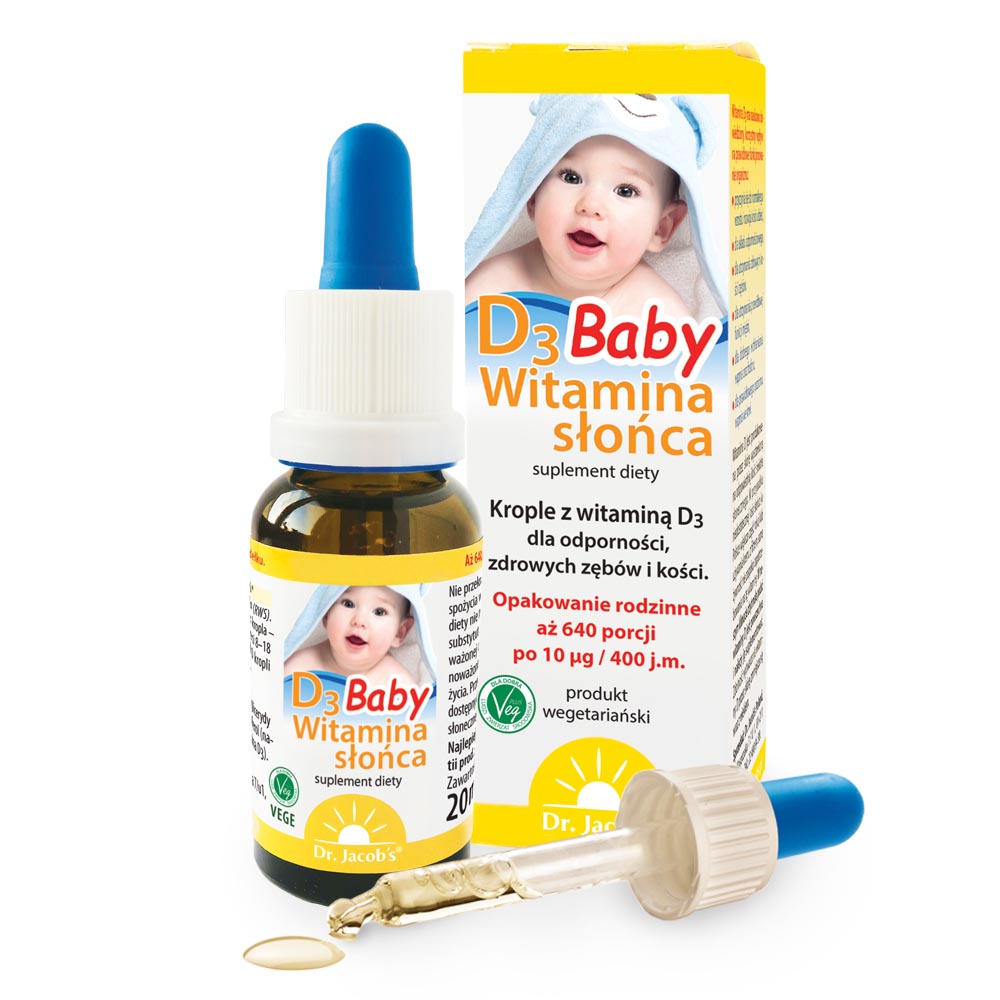 Witamina Słońca d3 baby 400 jm dr jacobs