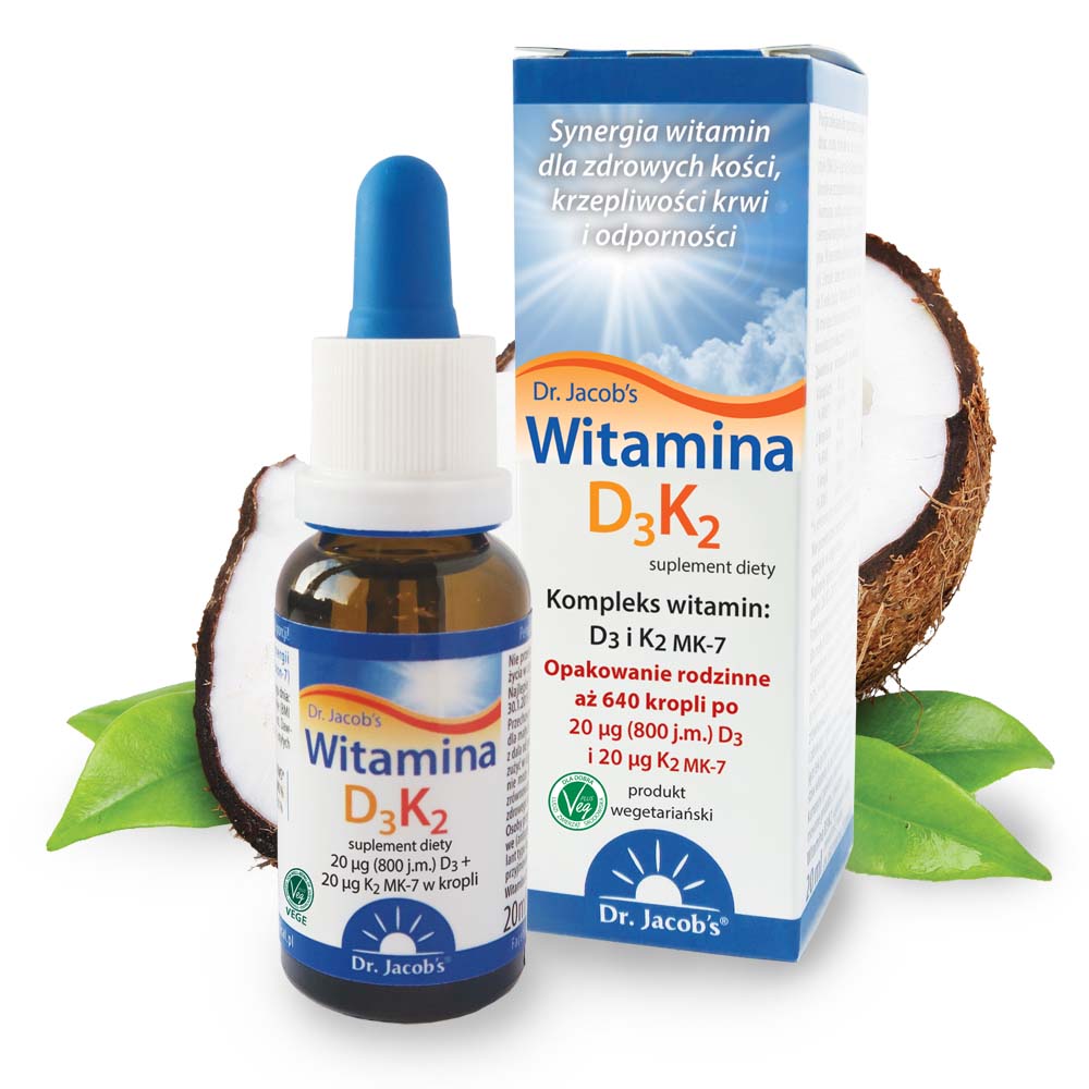 Witamina D3K2 20 ml krople Dr. Jacob's